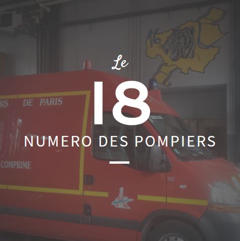 Numéro des pompiers : le 18